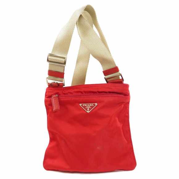 Prada Tessuto crossbody bag adjustable shoulder strap Red